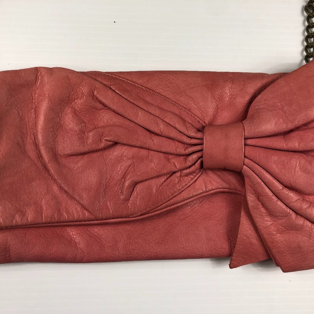 Red Valentino Pink Clutch Bag with Chain